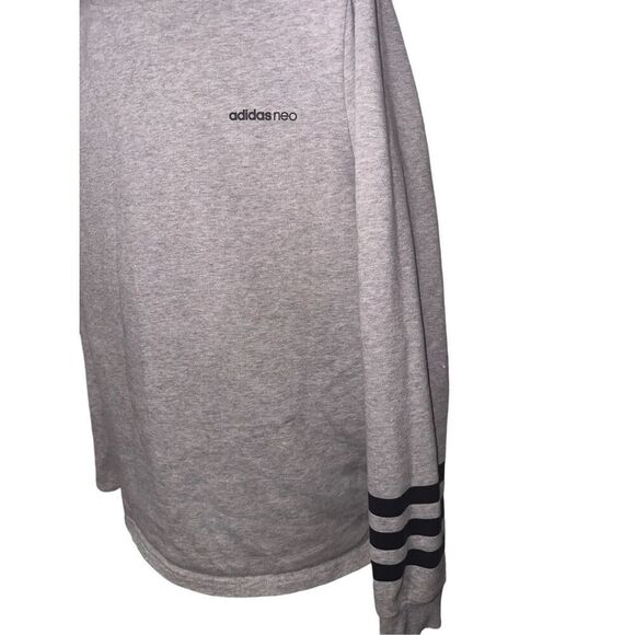 Nice Adidas Crewneck LONG SLEEVE PULLOVER  sweater Womens Size medium grey Good - Picture 3 of 8